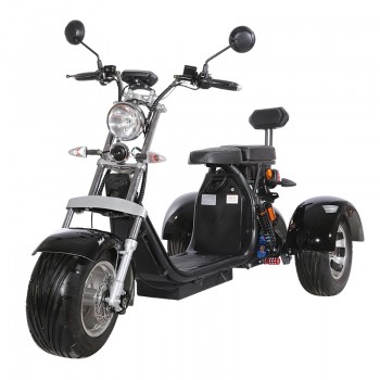 Электроскутер WS-Pro Трицикл Citycoco 2000W, 60В 20Ah Черный